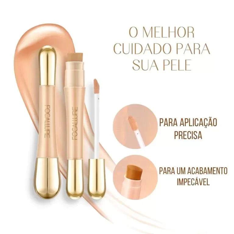 Corretivo Focallure 2 em 1 - Anti Manchas e Rejuvenescedora - Serena Beauty