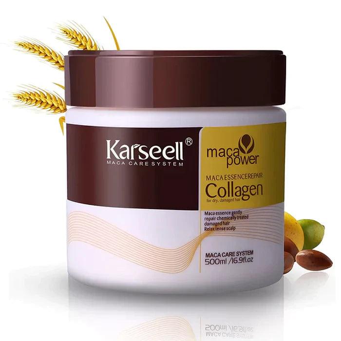 Máscara de Colágeno Karseell 500ml - Restauração e Brilho Capilar - Resultados Garantidos Na 1° Aplicação - Serena Beauty