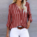 Camisa Feminina Despojada em Listras - Serena Beauty